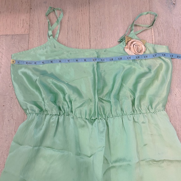 Anthropologie Eloise vintage inspired slip new with tags medium rosette green - Picture 9 of 10